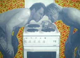 Baumgärtel, Thomas und Klemm, Harald *1960/*1960 »Geruchsprobe II oder der Sozialismus ist nicht tot, er riecht nur etwas streng«, 2007 Acryl auf Leinwand 145 x 200 cm Besitz der Künstler
