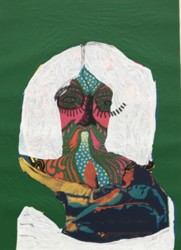 Karel Appel, ohne Titel (Kopf), 1979 Farbserigraphie mit Prägung