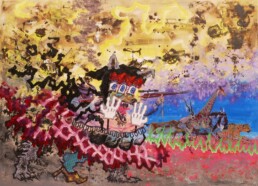Ryo Kato - Wolfkaeppchen, 130x180cm, Öl ,Acryl auf Leinwand, 2020